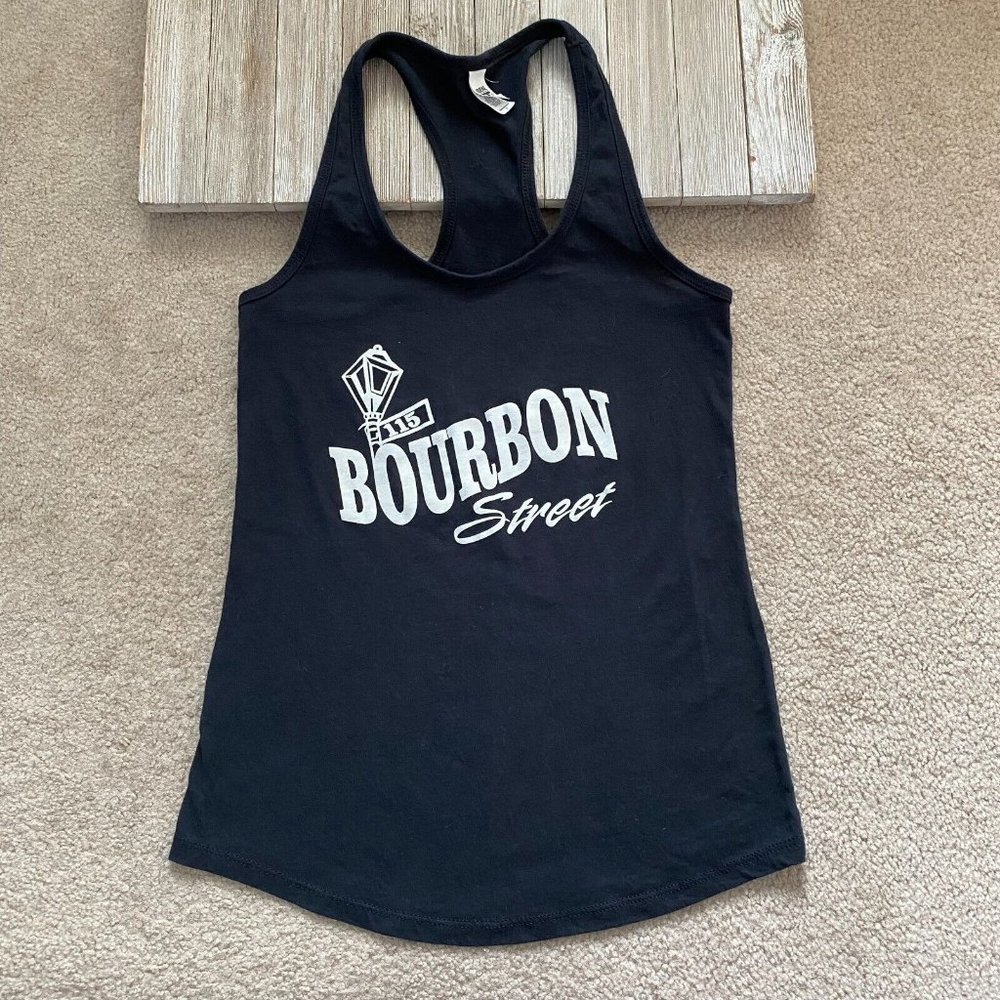 Ideal T By Next Level Juniors S 115 Bourbon Street Racerback Tank Top Round Hem